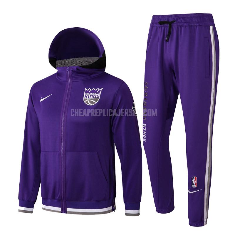 2022 men's sacramento kings purple hj006 hooded jacket