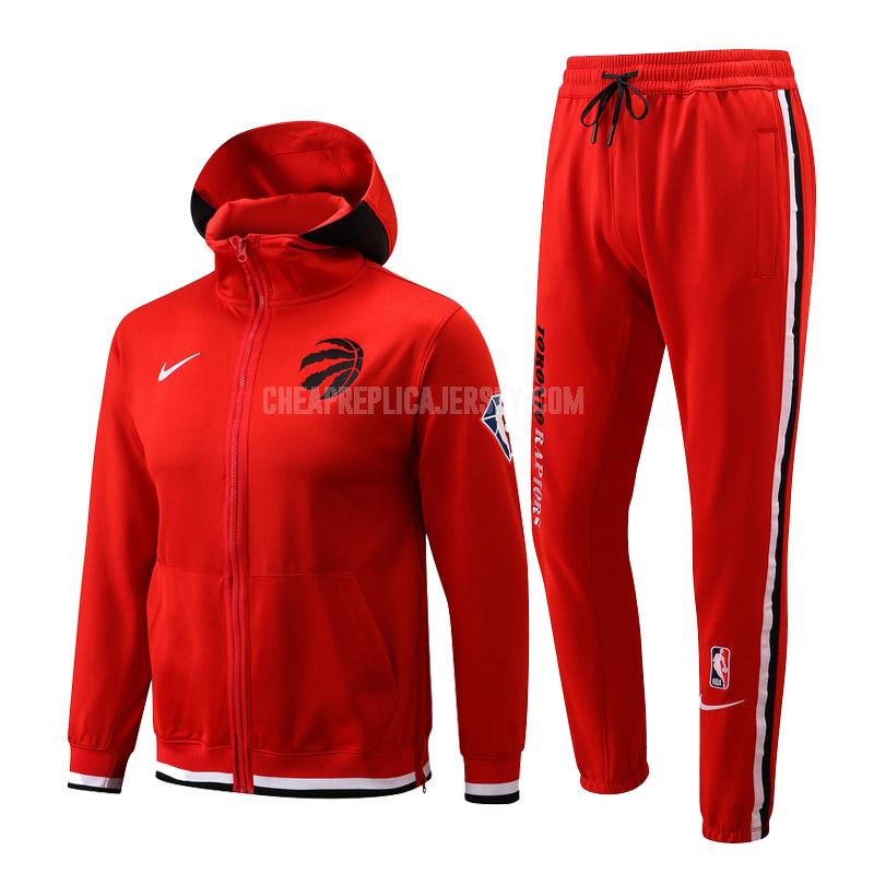 2022 men's toronto raptors red hj004 hooded jacket