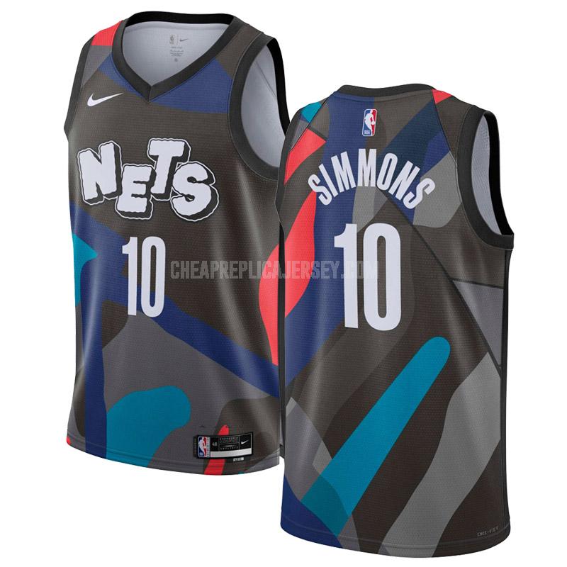 2023-24 men's brooklyn nets ben simmons 10 black city edition replica jersey