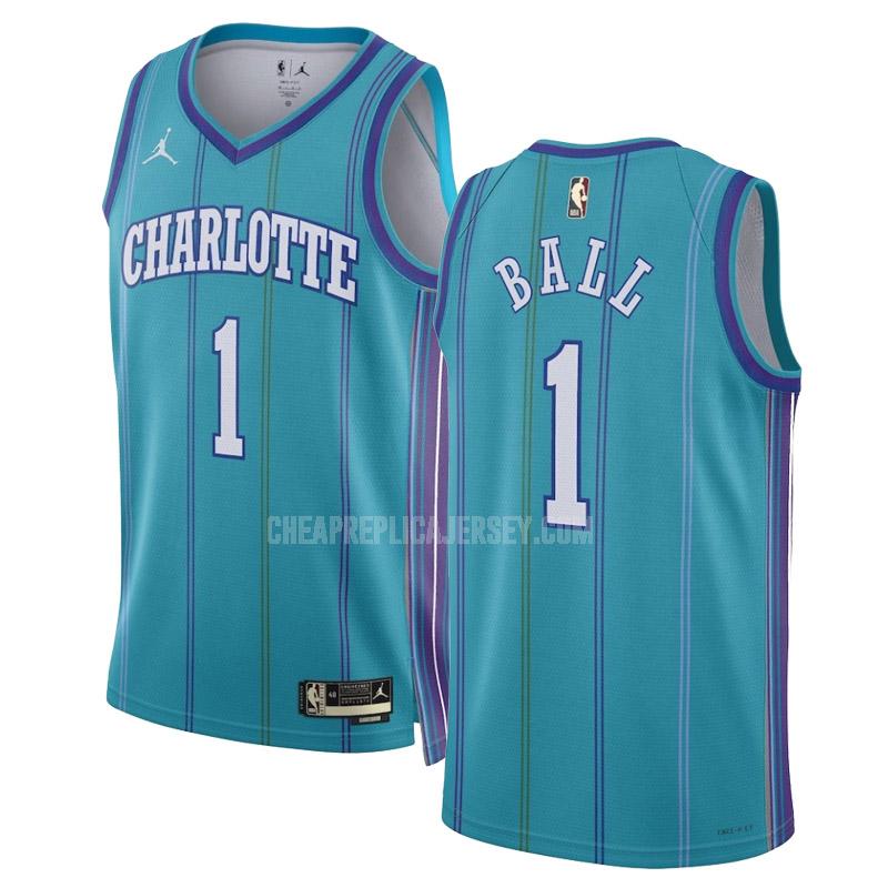 2023-24 men's charlotte hornets lamelo ball 1 teal classic edition replica jersey