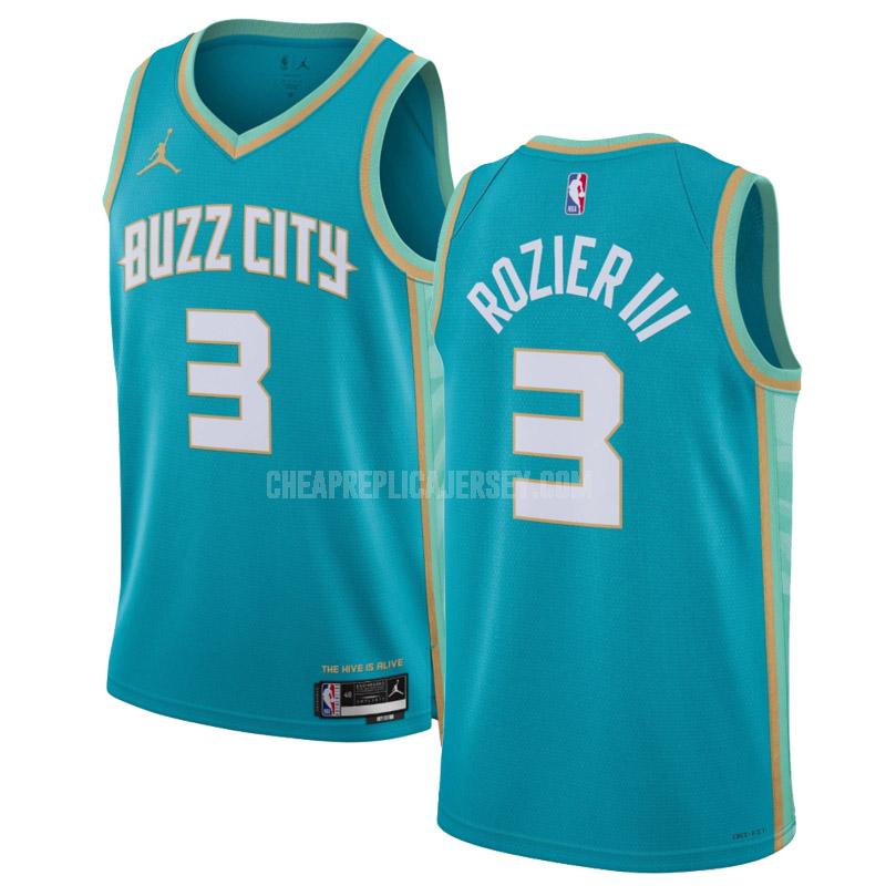 2023-24 men's charlotte hornets terry william rozier iii 3 teal city edition replica jersey