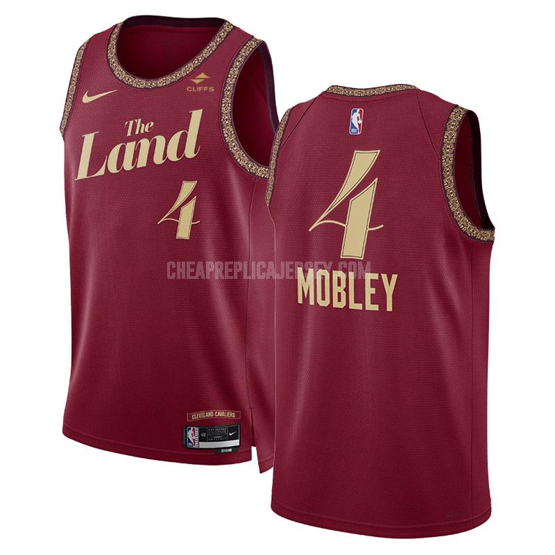 2023-24 men's cleveland cavaliers evan mobley 4 black city edition replica jersey