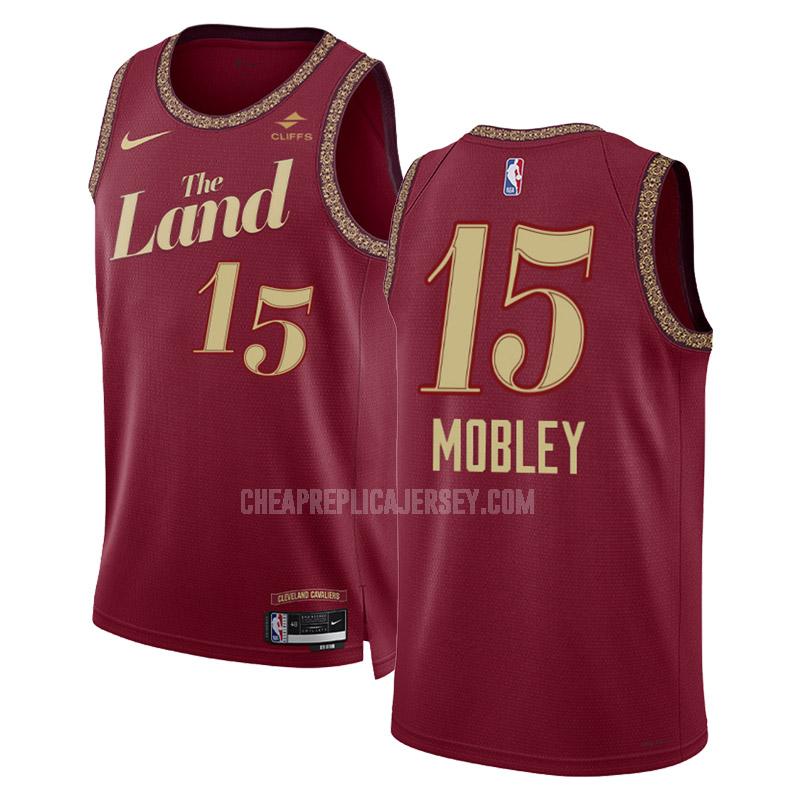 2023-24 men's cleveland cavaliers isaiah mobley 15 black city edition replica jersey