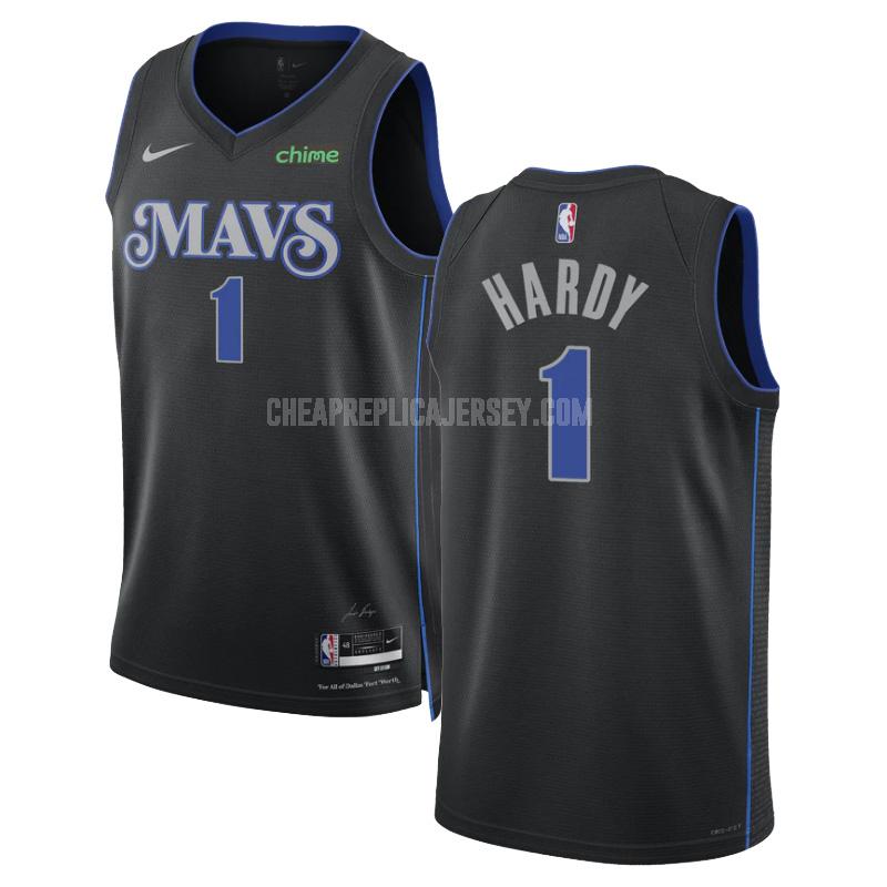 2023-24 men's dallas mavericks jaden hardy 1 black city edition replica jersey
