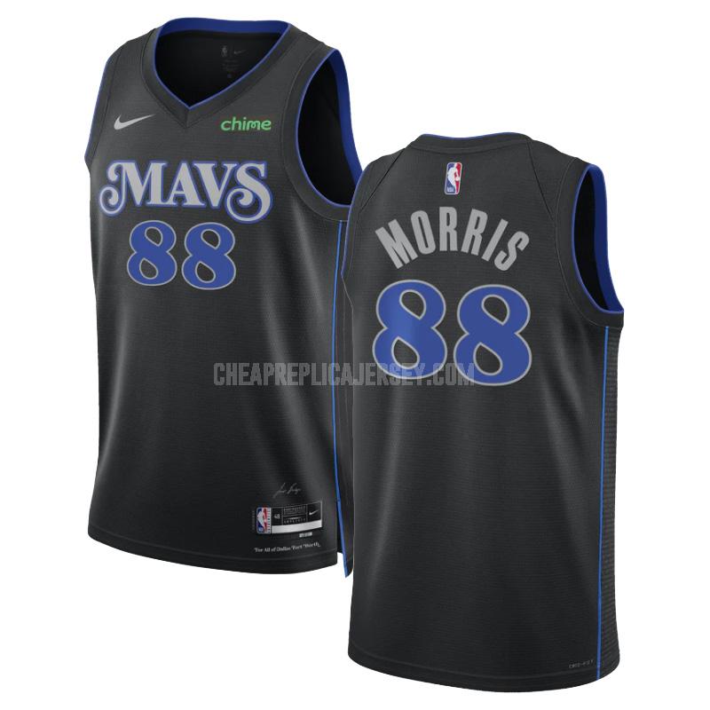 2023-24 men's dallas mavericks markieff morris 88 black city edition replica jersey