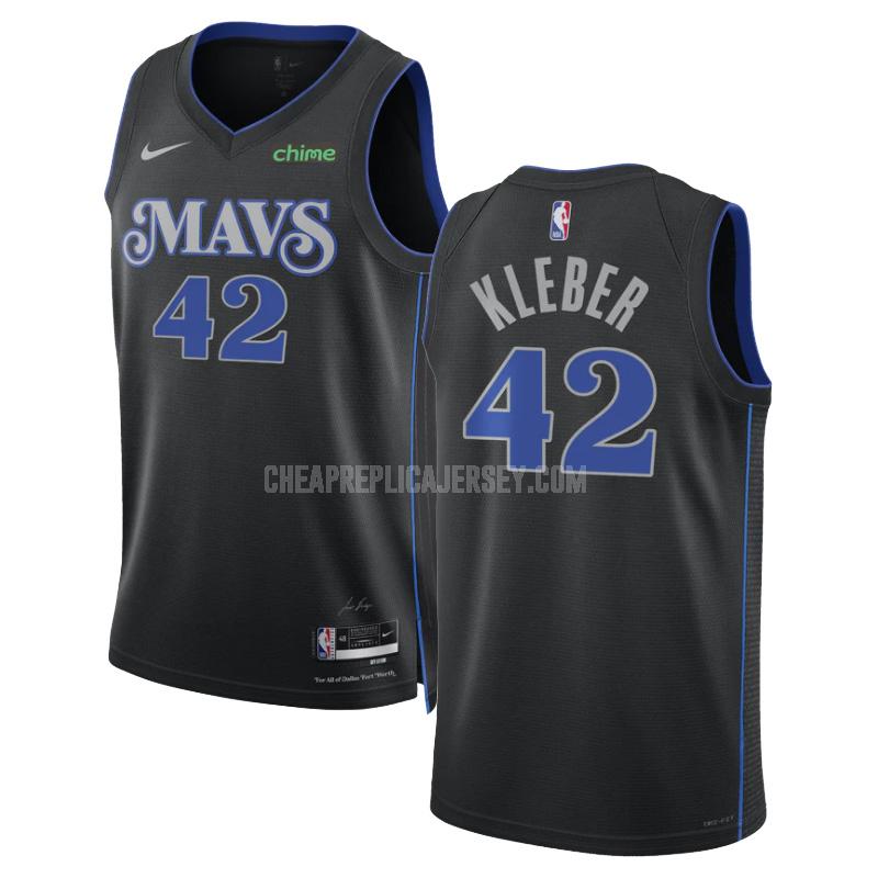 2023-24 men's dallas mavericks maxi kleber 42 black city edition replica jersey