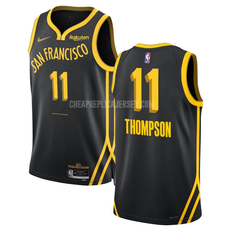 2023-24 men's golden state warriors klay thompson 11 black city edition replica jersey