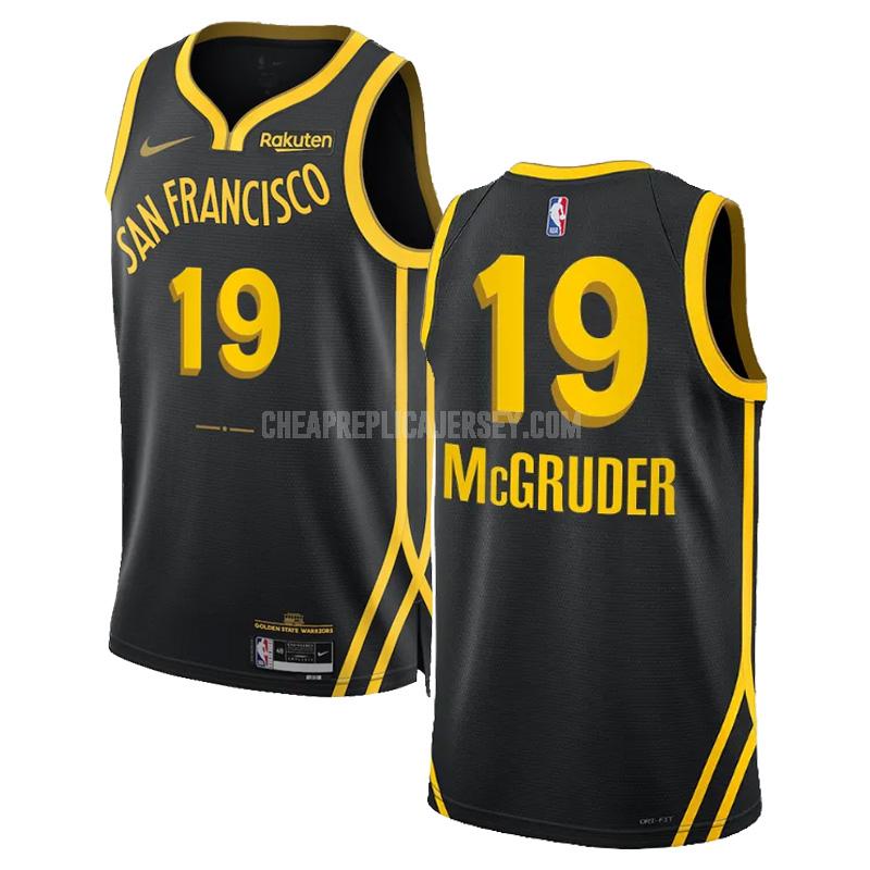 2023-24 men's golden state warriors rodney mcgruder 19 black city edition replica jersey