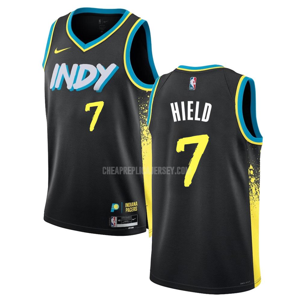 2023-24 men's indiana pacers buddy hield 7 black city edition replica jersey