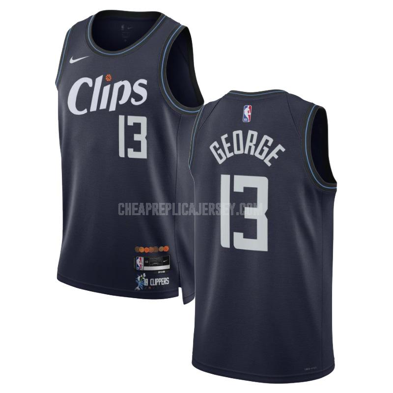 2023-24 men's los angeles clippers paul george 13 navy city edition replica jersey