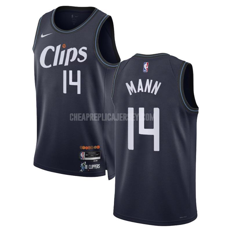 2023-24 men's los angeles clippers terance mann 14 navy city edition replica jersey