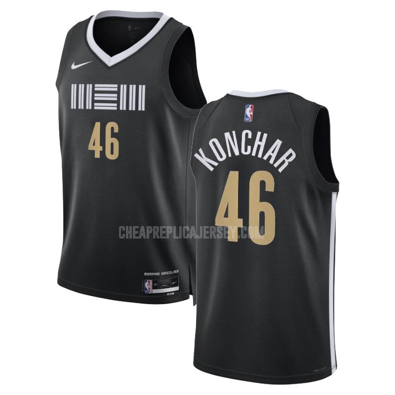 2023-24 men's memphis grizzlies john konchar 46 black city edition replica jersey