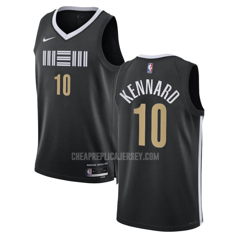 2023-24 men's memphis grizzlies luke kennard 10 black city edition replica jersey