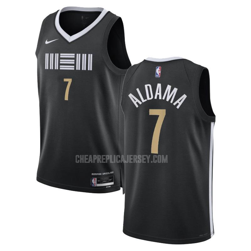 2023-24 men's memphis grizzlies santi aldama 7 black city edition replica jersey