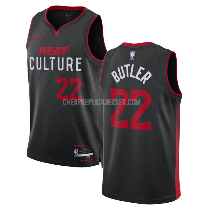 2023-24 men's miami heat jimmy butler 22 black city edition replica jersey