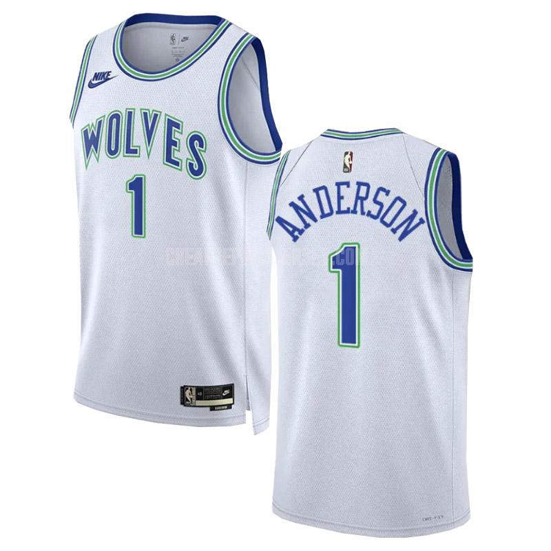 2023-24 men's minnesota timberwolves kyle anderson 1 white classic edition replica jersey