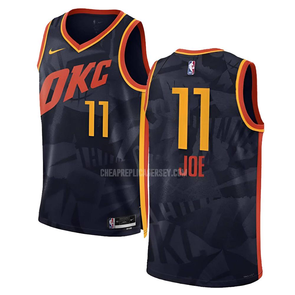2023-24 men's oklahoma city thunder isaiah joe 11 black city edition replica jersey