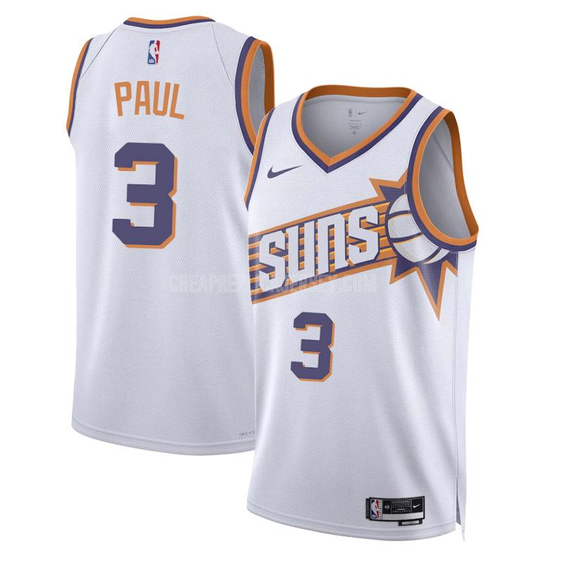 2023-24 men's phoenix suns chris paul 3 white association edition replica jersey