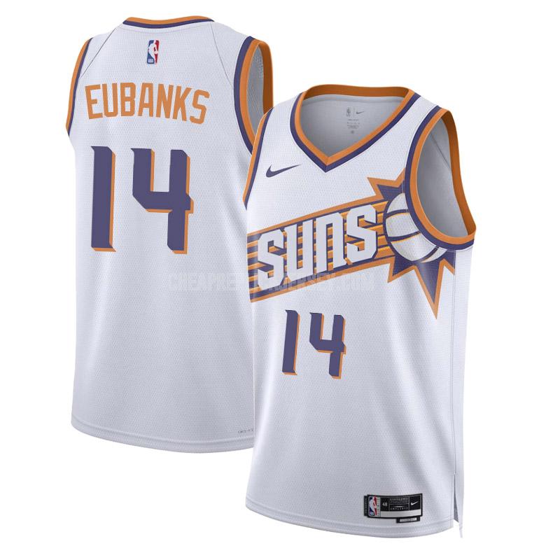 2023-24 men's phoenix suns drew eubanks 14 white association edition replica jersey