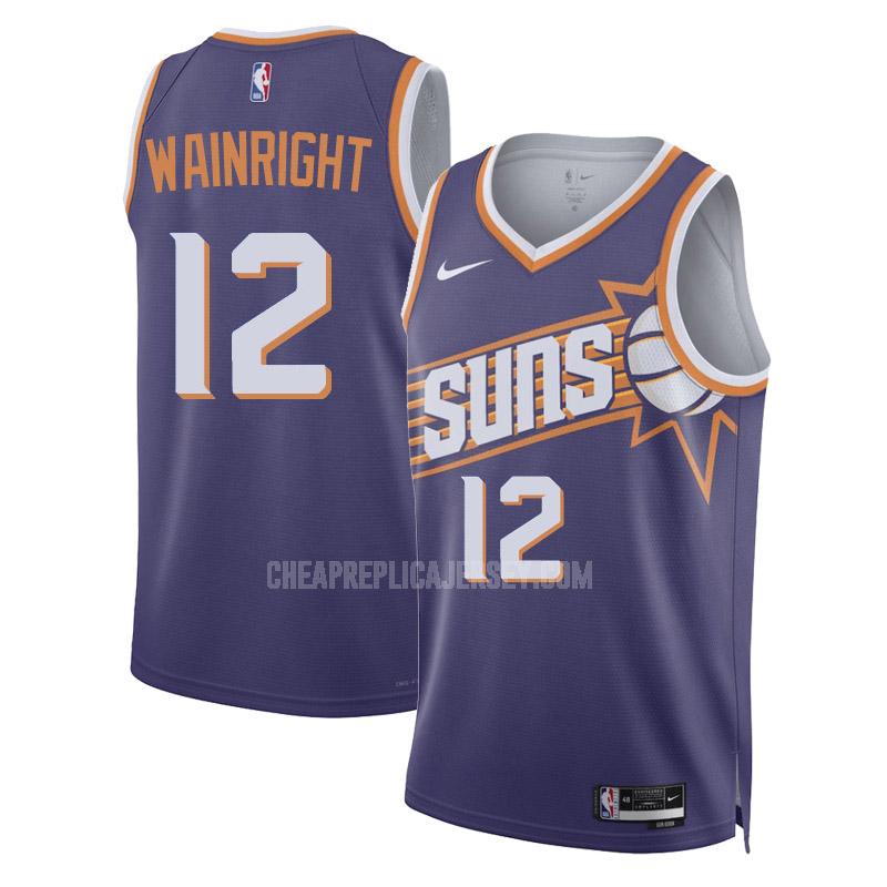 2023-24 men's phoenix suns ish wainright 12 purple icon edition replica jersey