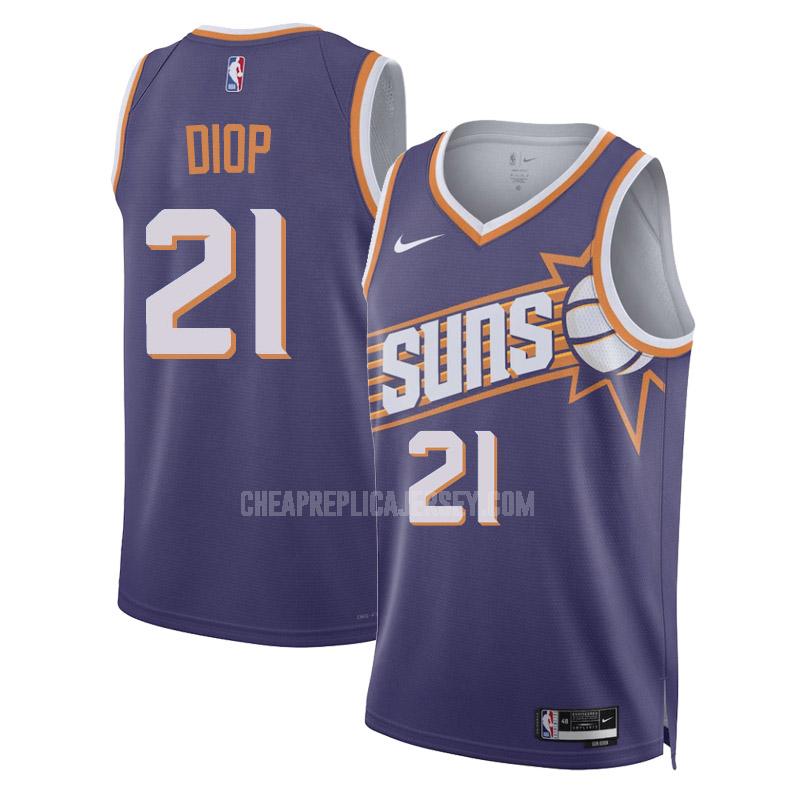 2023-24 men's phoenix suns keita bates-diop 21 purple icon edition replica jersey