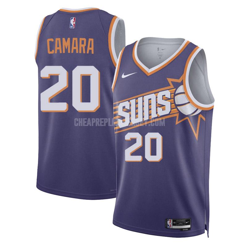 2023-24 men's phoenix suns toumani camara 20 purple icon edition replica jersey