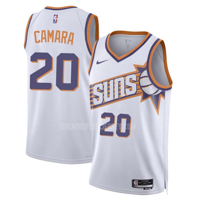 2023-24 men's phoenix suns toumani camara 20 white association edition replica jersey