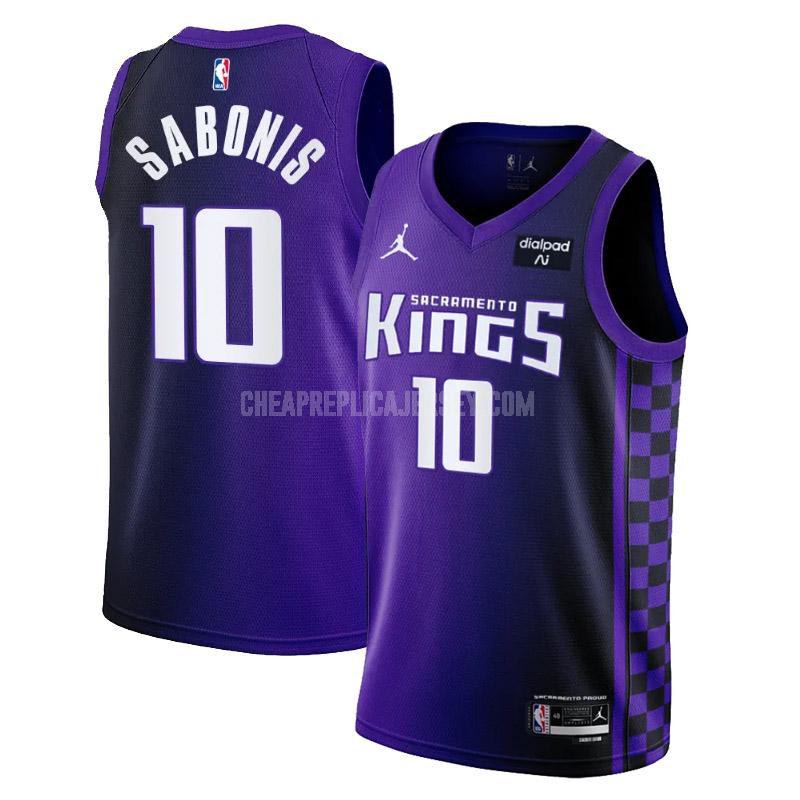 2023-24 men's sacramento kings domantas sabonis 10 purple statement edition replica jersey