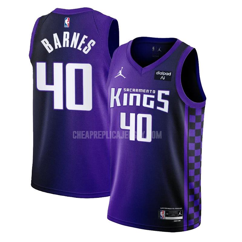 2023-24 men's sacramento kings harrison barnes 40 purple statement edition replica jersey