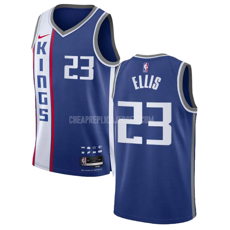 2023-24 men's sacramento kings keon ellis 23 blue city edition replica jersey