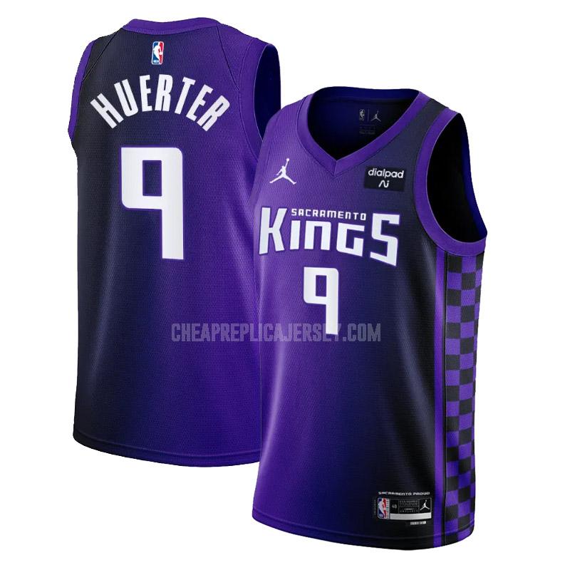 2023-24 men's sacramento kings kevin huerter 9 purple statement edition replica jersey