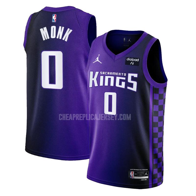 2023-24 men's sacramento kings malik monk 0 purple statement edition replica jersey