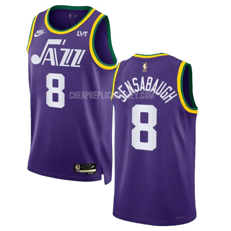 2023-24 men's utah jazz brice sensabaugh 8 purple classic edition replica jersey