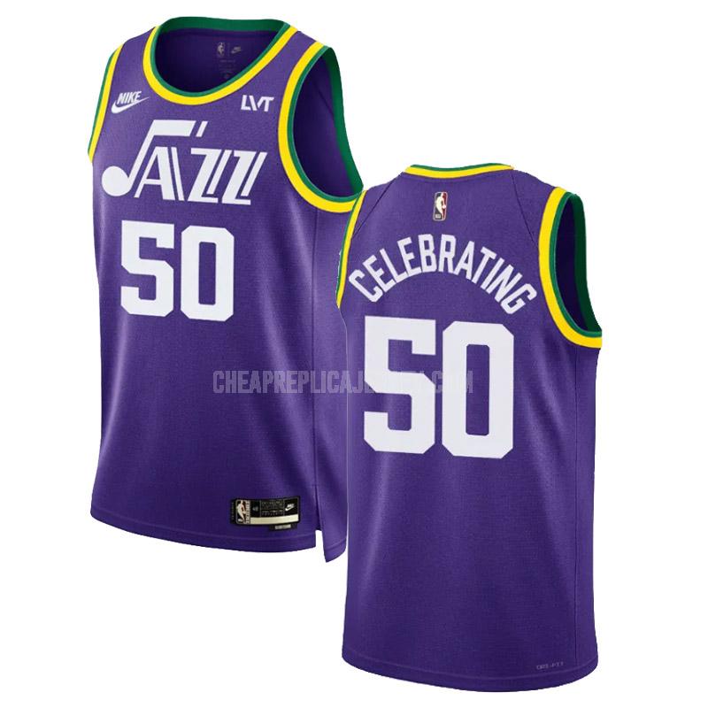 2023-24 men's utah jazz celebrating 50 purple classic edition replica jersey