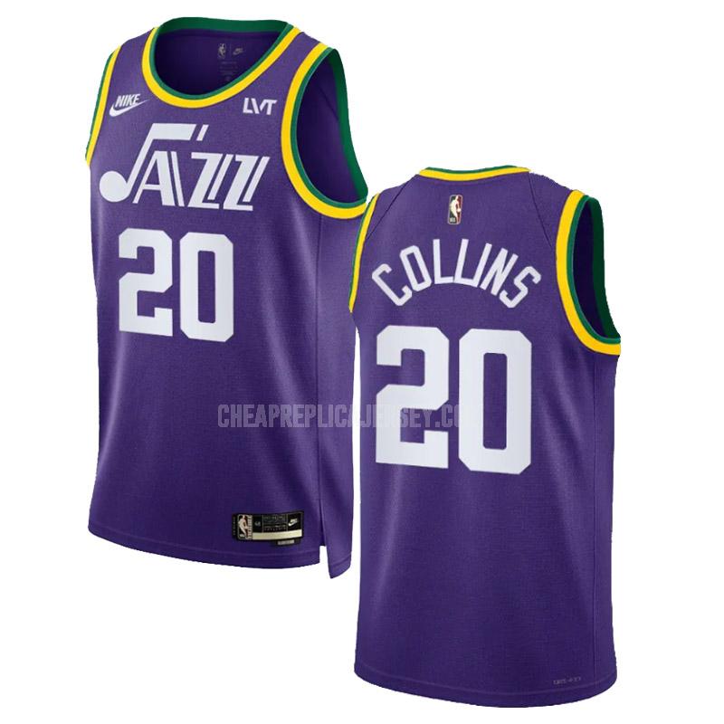 2023-24 men's utah jazz john collins 20 purple classic edition replica jersey