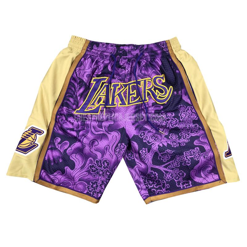 2023 los angeles lakers purple tiger year edition shorts