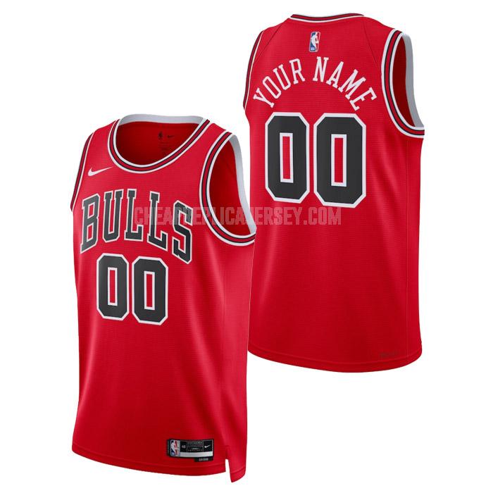 2023 men's chicago bulls custom red icon edition replica jersey