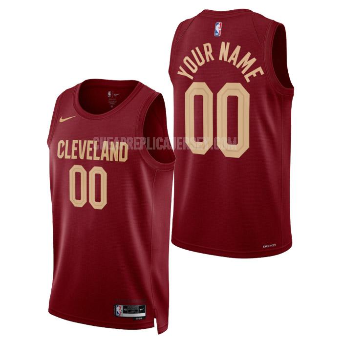 2023 men's cleveland cavaliers custom red icon edition replica jersey