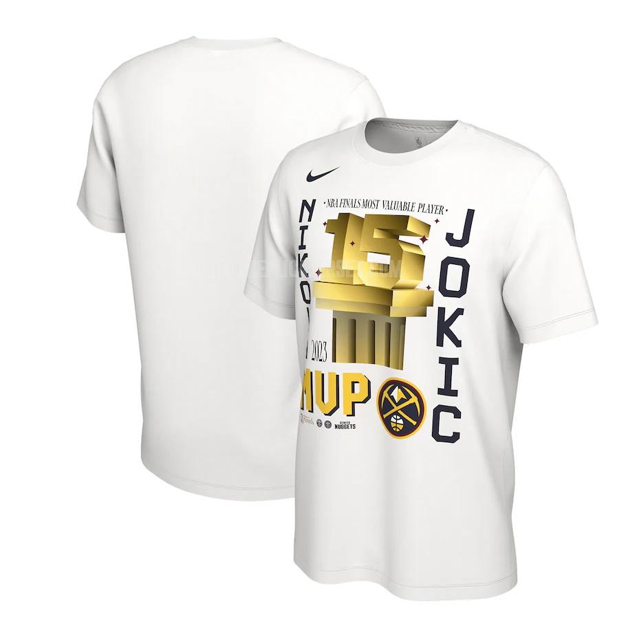 2023 men's denver nuggets nikola jokic 23621a8 white mvp t-shirt