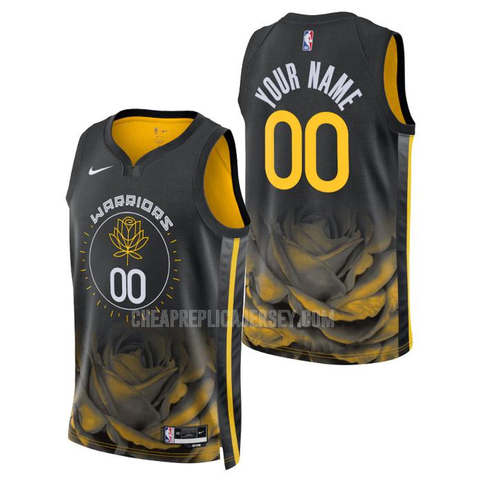 2023 men's golden state warriors custom black city edition replica jersey