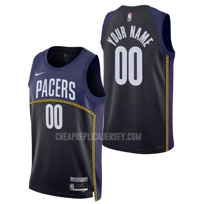 2023 men's indiana pacers custom black city edition replica jersey
