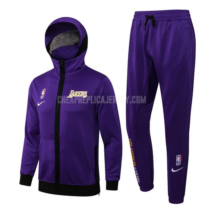 2023 men's los angeles lakers purple hj002 hooded jacket