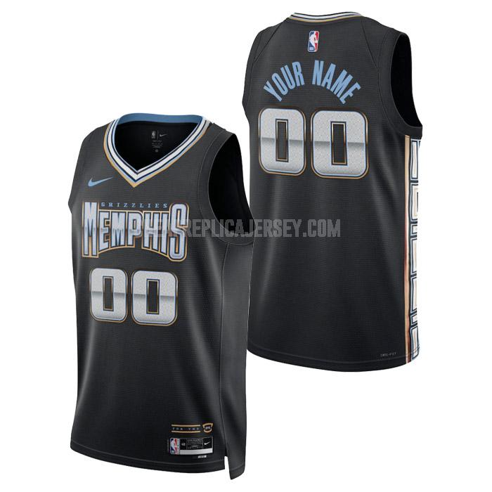 2023 men's memphis grizzlies custom black city edition replica jersey