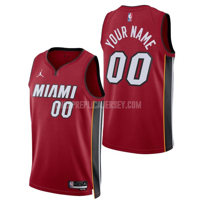 2023 men's miami heat custom red statement edition replica jersey