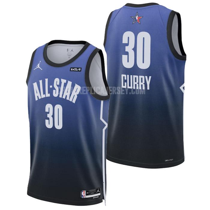 2023 men's nba all-star stephen curry 30 blue replica jersey