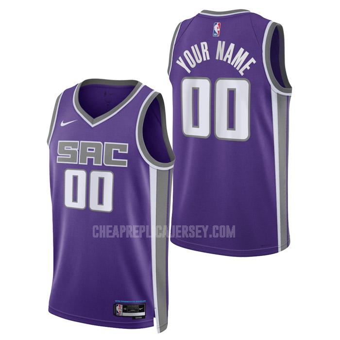 2023 men's sacramento kings custom purple icon edition replica jersey
