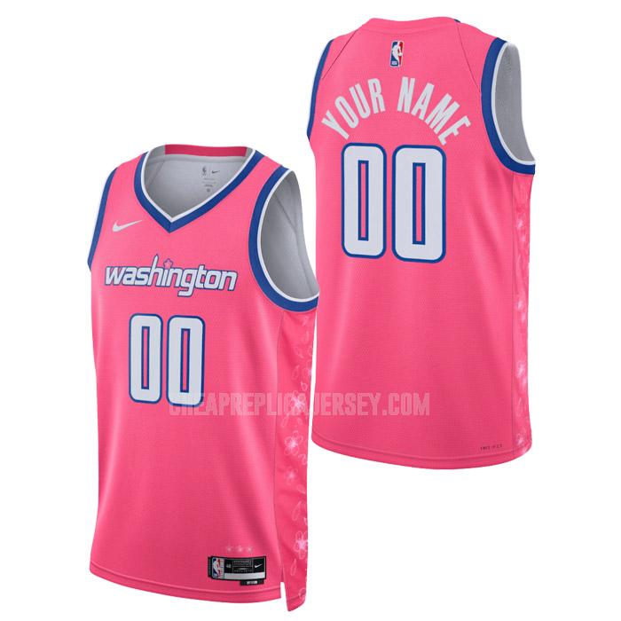 2023 men's washington wizards custom pink city edition replica jersey