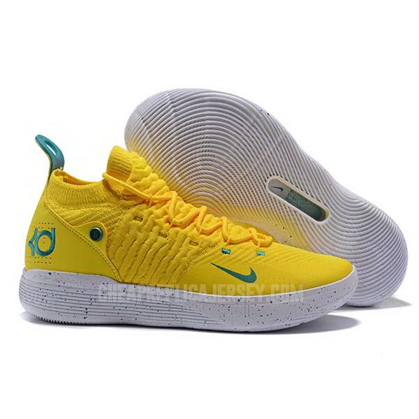 bkt1027 men's yellow kevin durant kd 11 nike basketball shoes
