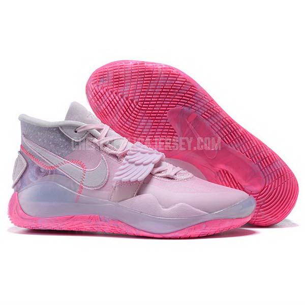 bkt1059 men's pink kevin durant kd 12 nike basketball shoes