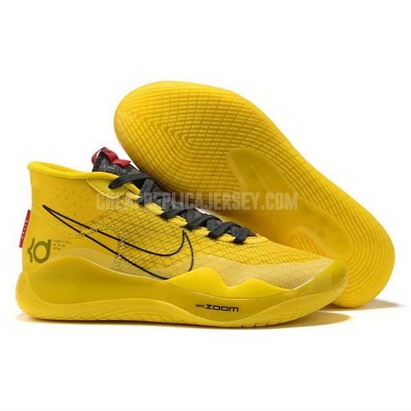 bkt1068 men's yellow kevin durant kd 12 nike basketball shoes